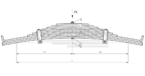 Rear leaf-spring for MAZ 9506 10 leaves