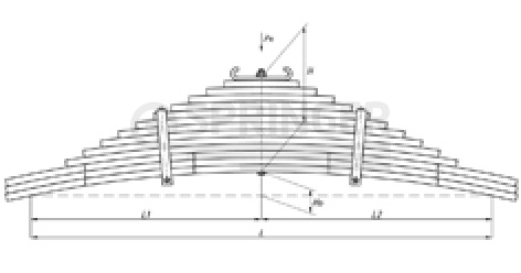 Rear leaf-spring for Iveco Trakker 13 leaves