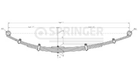 Front leaf-spring for ZIL 5301 5 leaves
