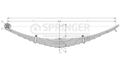 Front leaf-spring for MAZ 5337, 5432, 6422 11 leaves