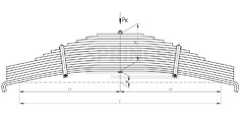 Rear leaf-spring for a trailer NovosibAR316 leaves