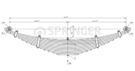 Front leaf-spring for Shaanxi Delong E-3 13 leaves