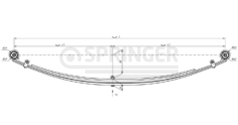Rear leaf-spring for GAZ 3302 3 leaves