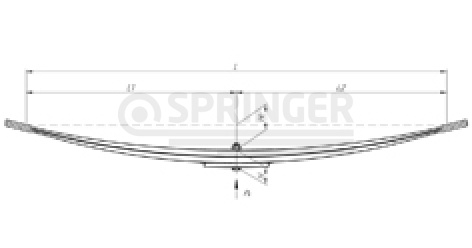 Rear leaf-spring for GAZ 3307, 53 3 leaves