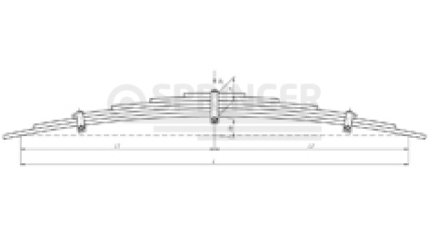 Rear leaf-spring for КаMAZ 4952, 5425 6 leaves
