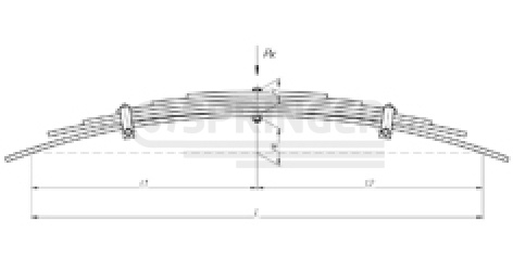 Rear leaf-spring for URAL 43206 6 leaves