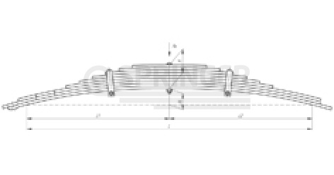 Front leaf-spring for a tractor 424 9 leaves