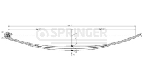 Front leaf-spring for КаMAZ 4308 2 leaves