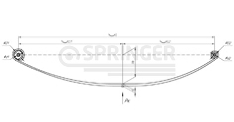 Leaf-spring for Fiat Doblo Cargo 1 leaf