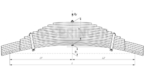 Rear leaf-spring for a trailer NovosibAR3 14 leaves