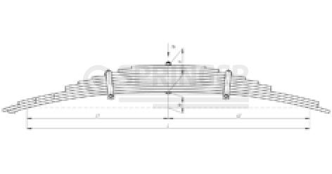 Front leaf-spring for a tractor 739M 10 leaves