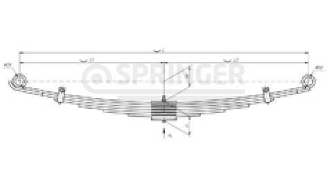 Front leaf-spring for Isuzu NQR 71-75, Bogdan АО 92 7 leaves