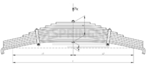 Rear leaf-spring for a trailer NovosibAR3 13 leaves