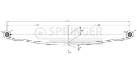 Front leaf-spring for MAN TGA, TGS, TGX 1 leaf