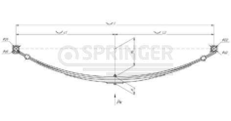 Rear leaf-spring for KurganMachZavod trailer 8284 20 4 leaves