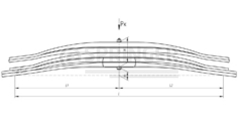 Rear leaf-spring for MAN TGA, TGS, TGX 5 leaves