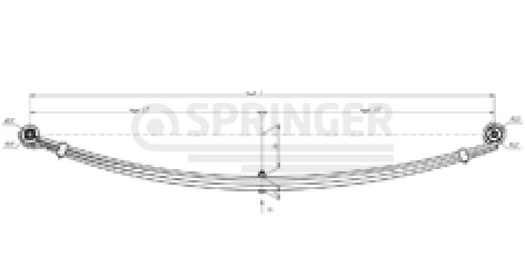 Front leaf-spring for GAZ 33104 Valdai, GAZon Next 3 leaves