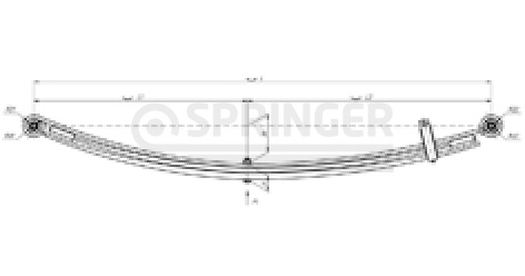 Rear leaf-spring for GAZ NEXT A21R22 3 leaves