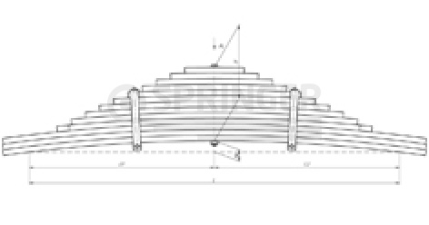 Rear leaf-spring for КаMAZ 6522 13 leaves
