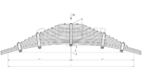 Rear leaf-spring for URAL 4320 16 leaves