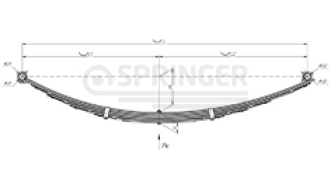 Rear leaf-spring for Moskvich 408, 2140, 2335 7 leaves