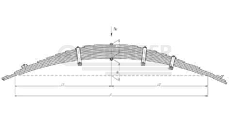 Front leaf-spring for MAZ 500А, 504В, 509 11 leaves