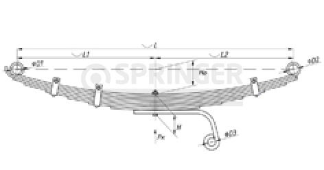 Front leaf-spring for BAW 2245 9 leaves