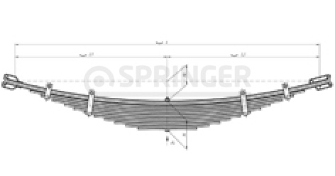 Rear leaf-spring for GAZ 3307, 3309, GAZon Next 13 leaves
