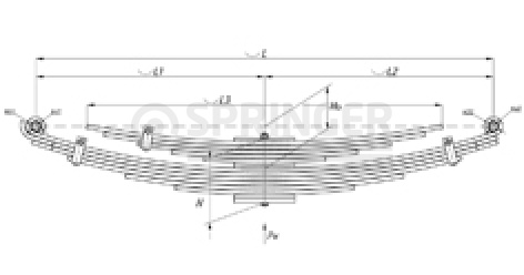 Rear leaf-spring for Hino 300 11 leaves