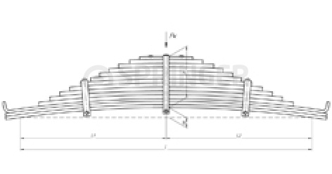 Rear leaf-spring for КаMAZ 65115, 55111, 43118 14 leaves