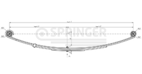 Front leaf-spring for GAZ 2705, 3221, 3302 4 leaves