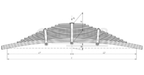 Rear leaf-spring for ZIL 131 15 leaves