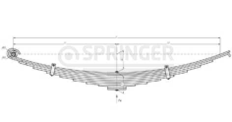 Front leaf-spring for КаMAZ 65115, 6520, 53605 11 leaves