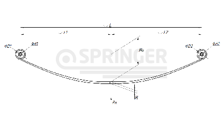 Rear leaf-spring for a trailer 1 leaf