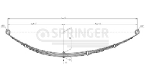 Rear leaf-spring for GAZ 3102, 3110, 24 6 leaves