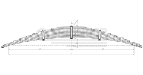 Rear leaf-spring for КаMAZ 4952, 5425, 5460 10 leaves