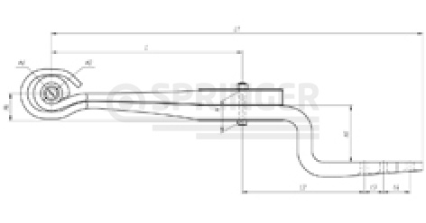 Leaf-spring (Z spring) for BPW, an analog for 05.082.12.64.0 2 leaves