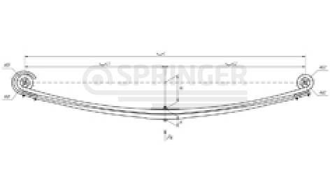 Front leaf-spring for DAF XF 105 2 leaves