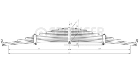 Rear leaf-spring for КаMAZ 43114, 4350, 4310 9 leaves