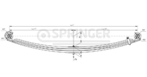 Front leaf-spring for Iveco Stralis, Trakker, EuroTrakker 3 leaves