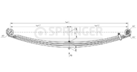 Front leaf-spring for Iveco EuroTrakker 3 leaves
