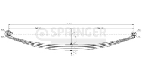 Front leaf-spring for КаMAZ 3297 3 leaves