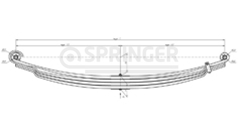 Front leaf-spring for КаMAZ 6580 4 leaves