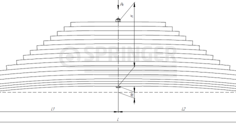 Rear spring Tonar 5042ТН 16-leafs