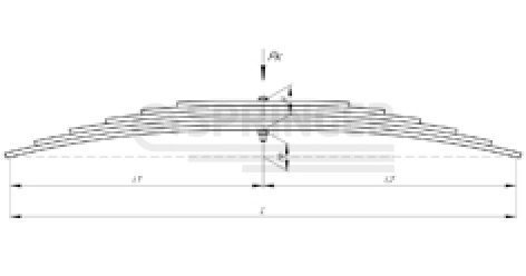 Rear leaf-spring for a trailer mагас 6 leaves
