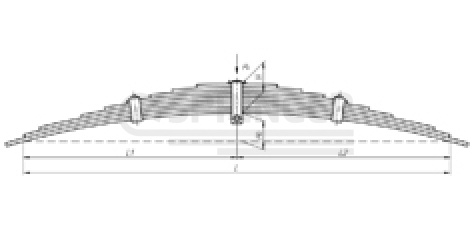 Rear leaf-spring for ZIL 130, 4502, 555 9 leaves