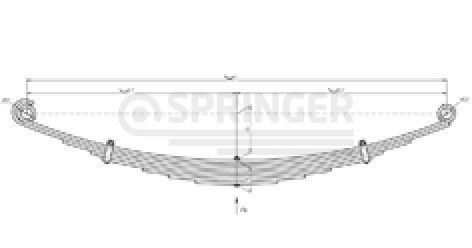 Front leaf-spring for MAZ 4370 8 leaves