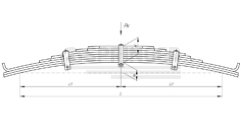 Rear leaf-spring for a trailer ChMZAP 9907 8 leaves