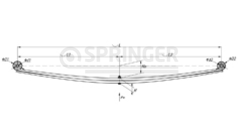 Rear leaf-spring for Fiat Ducato 244, Citroen Jumper, Peugeot Boxer 2 2 leaves