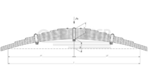 Rear leaf-spring for URAL 3255 9 leaves